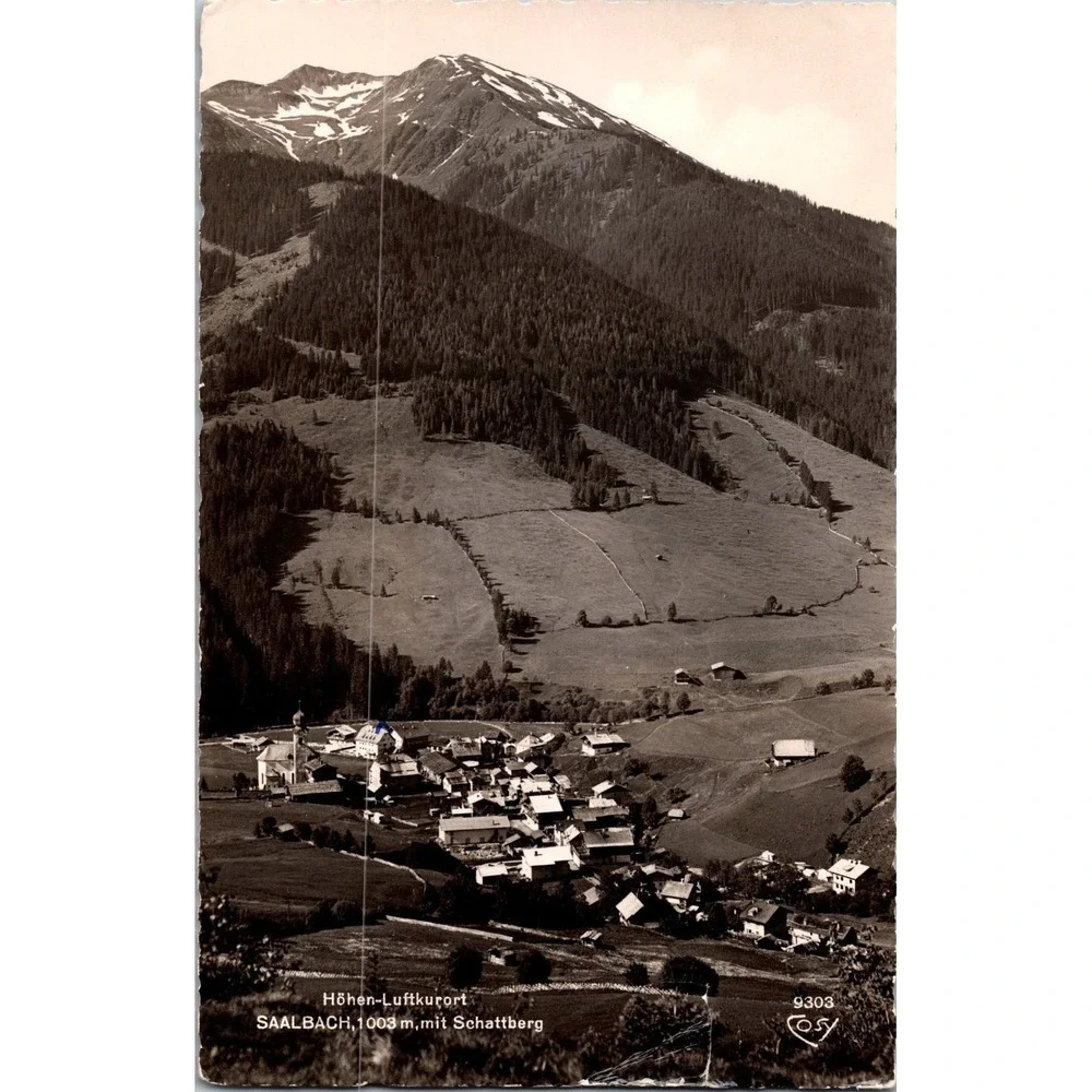Vintage Saalbach Austria Postcard Höhen-Luftkurort Schattberg Cosy-Verlag 9303‎